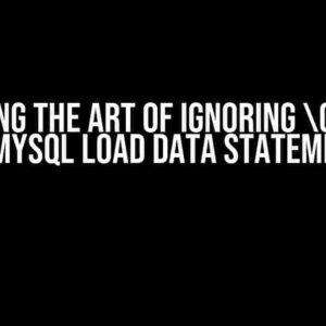 Mastering the Art of Ignoring  Entries in MySQL LOAD DATA Statement