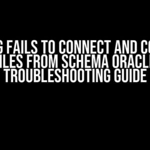 Ora2pg Fails to Connect and Convert Files from Schema Oracle: Troubleshooting Guide