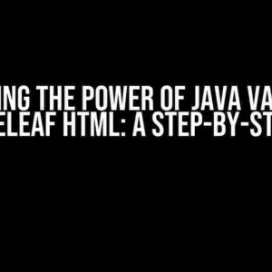 Unlocking the Power of Java Variables in ThymeLeaf HTML: A Step-by-Step Guide